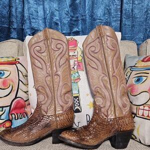 Sz 6.5 Vintage Snake skin Larry Mahan's (1981)